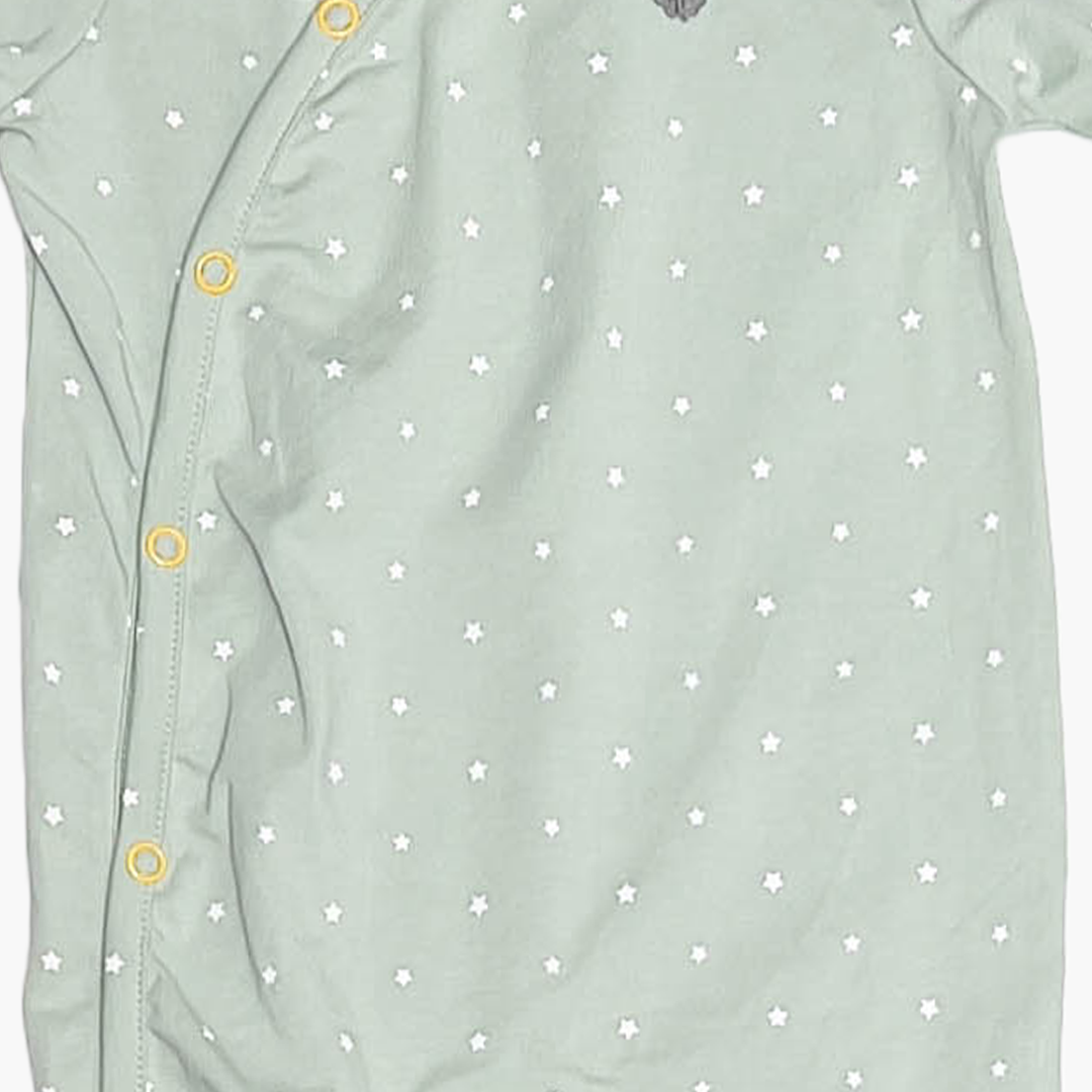 SAGE GREEN STAR PATTERNED ROMPER