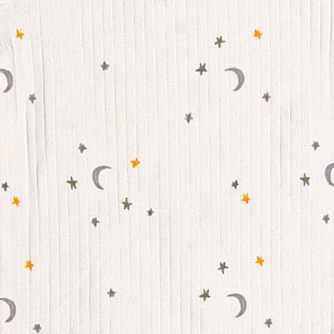 OFF WHITE STAR RIBBED ONESIE