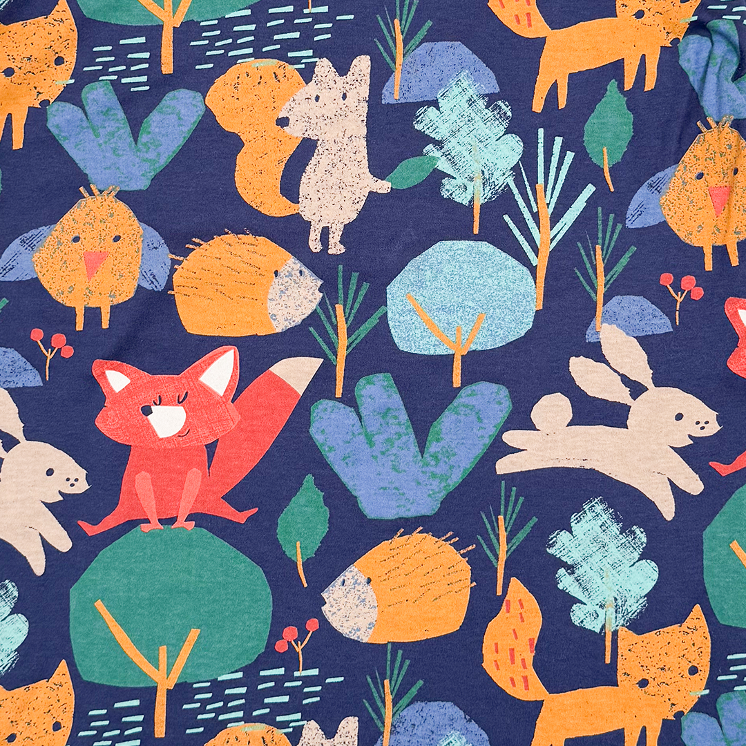 NAVY BLUE PRINTED SLEEPING BAG