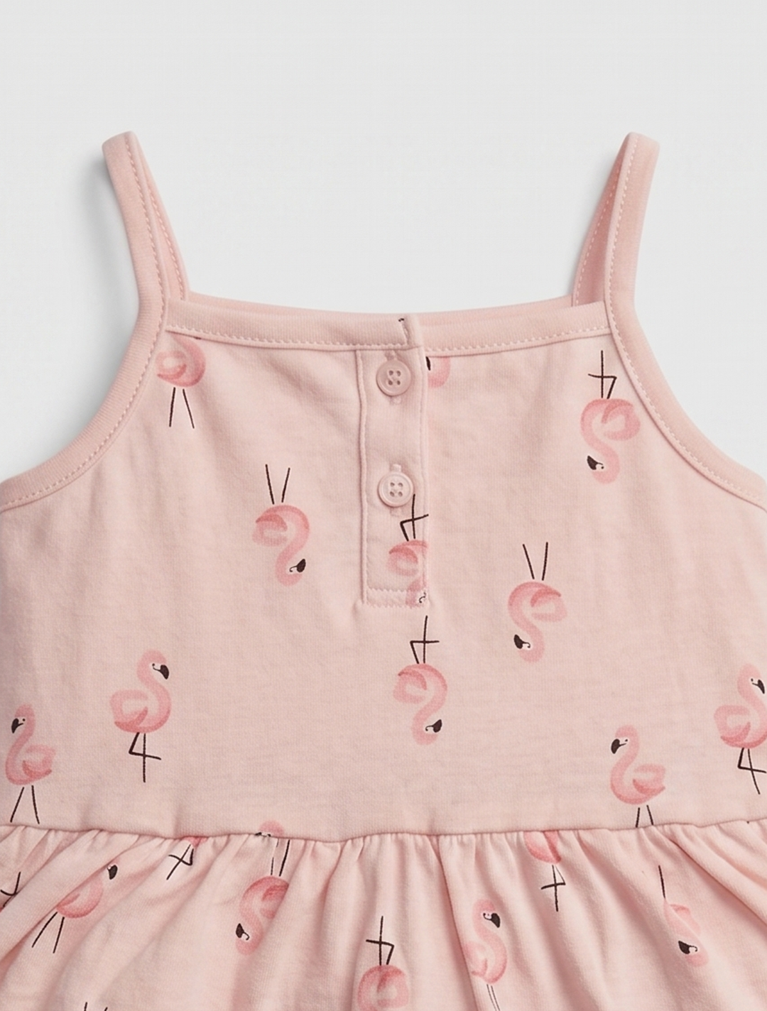 PINK FLAMINGO PRINTED SUNSUIT