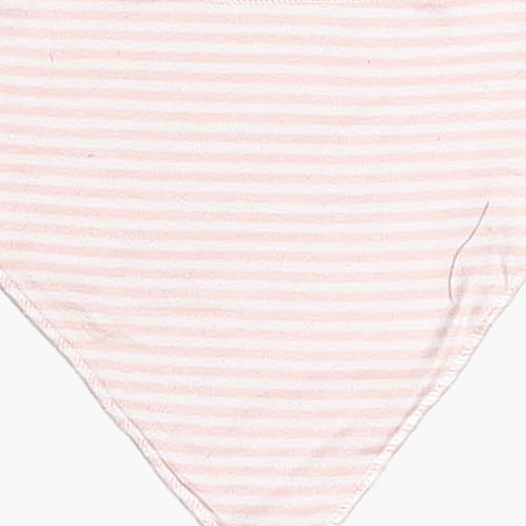 PINK STRIPED BANDANA BIBS