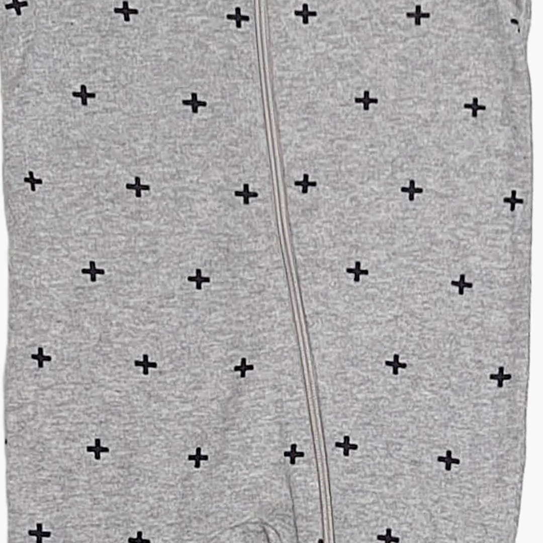 GREY PLUS PRINTED SLEEPSUIT