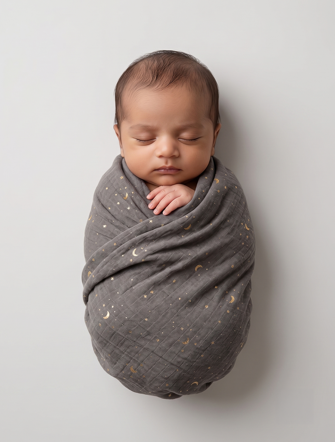 Star printed organic cotton muslin swaddle