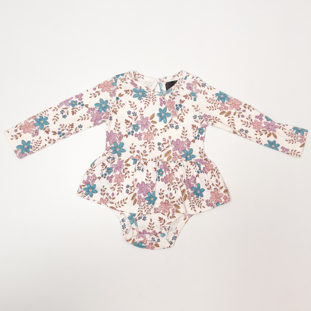 PINK FLORAL PRINTED SUNSUIT