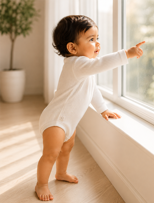 White ribbed onesie