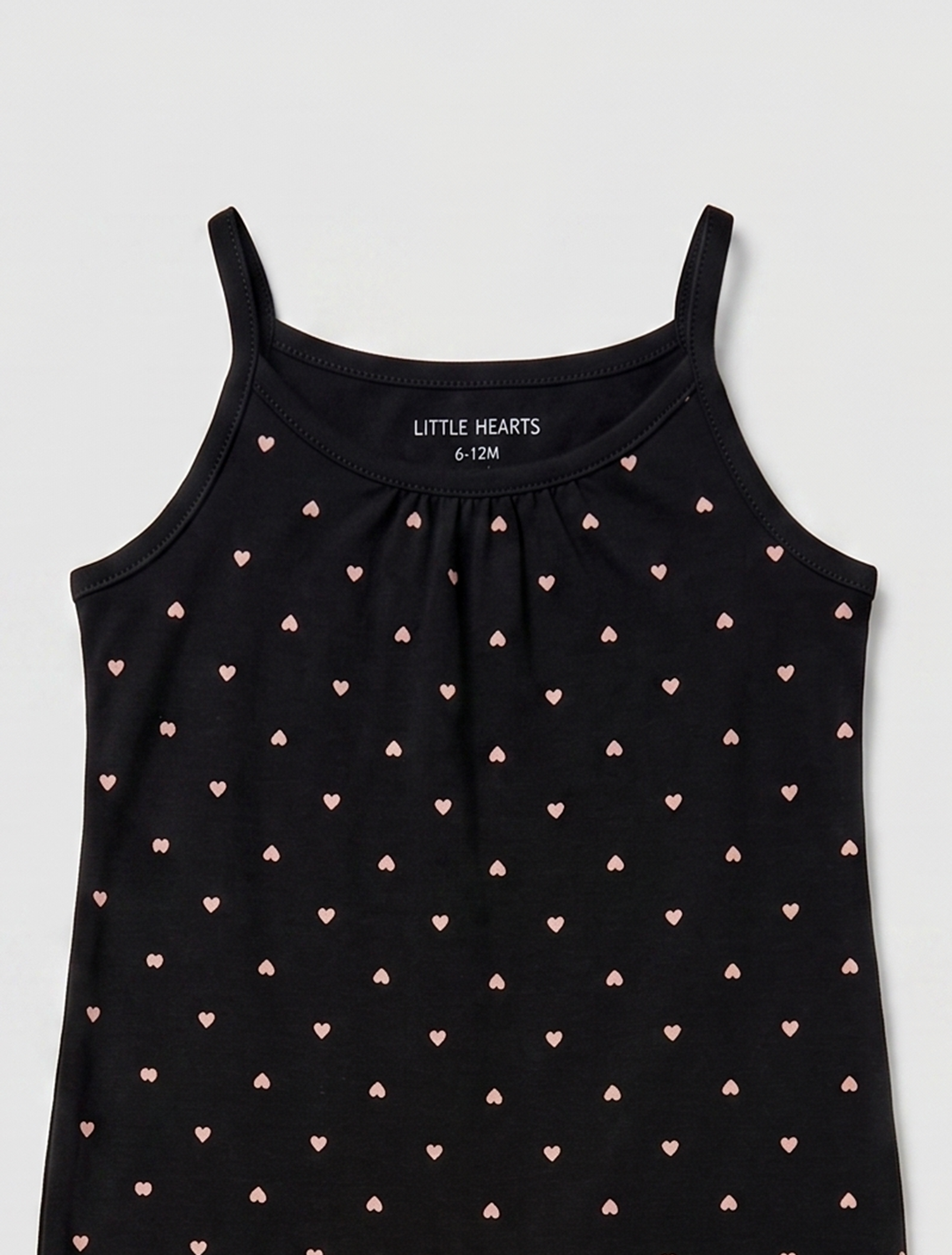 BLACK LOVE PRINT FANCY ROMPER