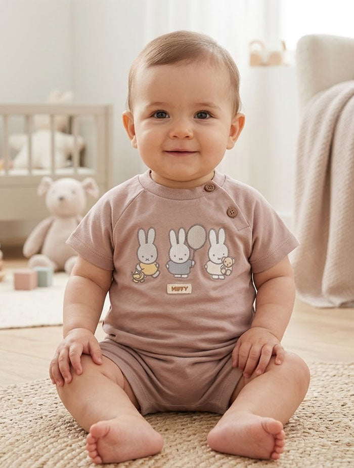 Brown bunny unisex jumpsuit