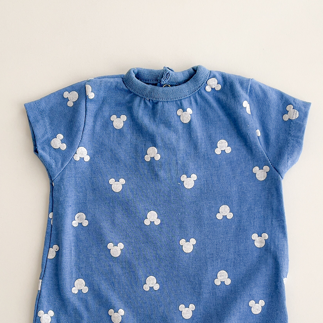 WHITE MICKEY PRINTED JUMPSUIT