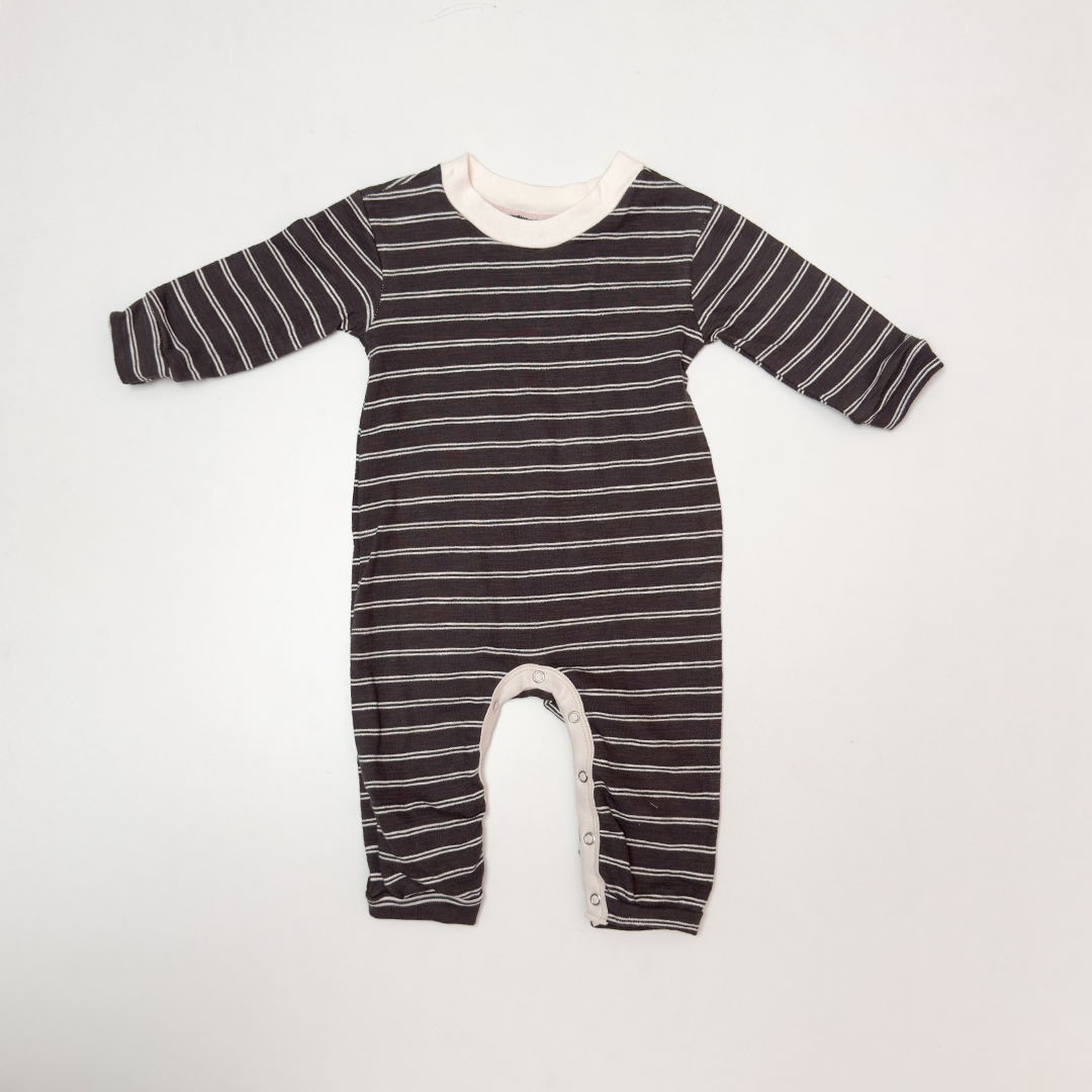 GREY STRIPED ROMPER