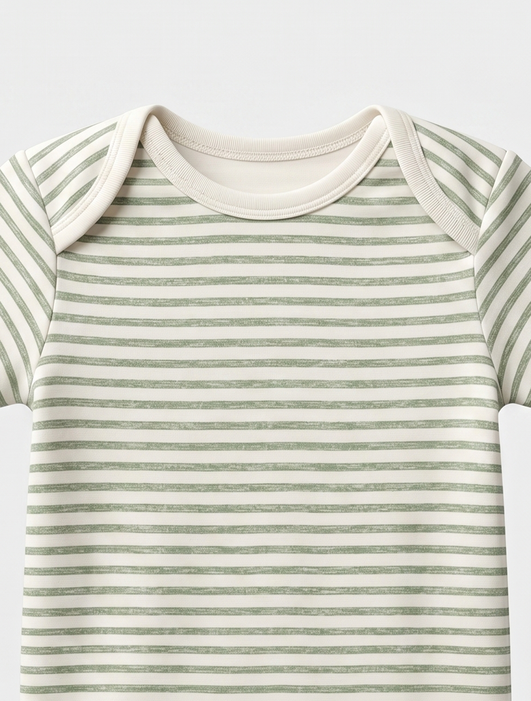 GREEN STRIPED ONESIE