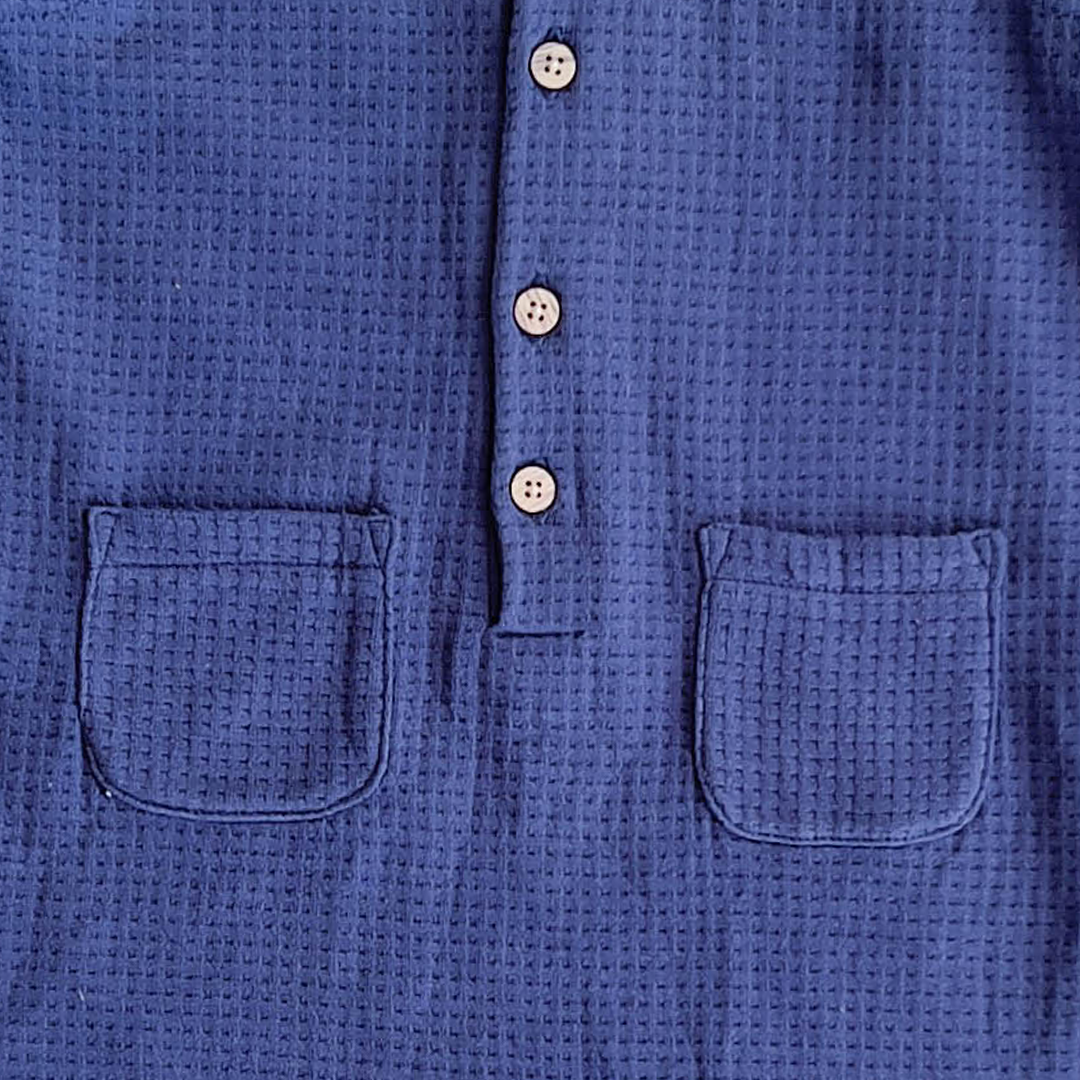 NAVY BLUE KNITTED SLEEVELESS ROMPER