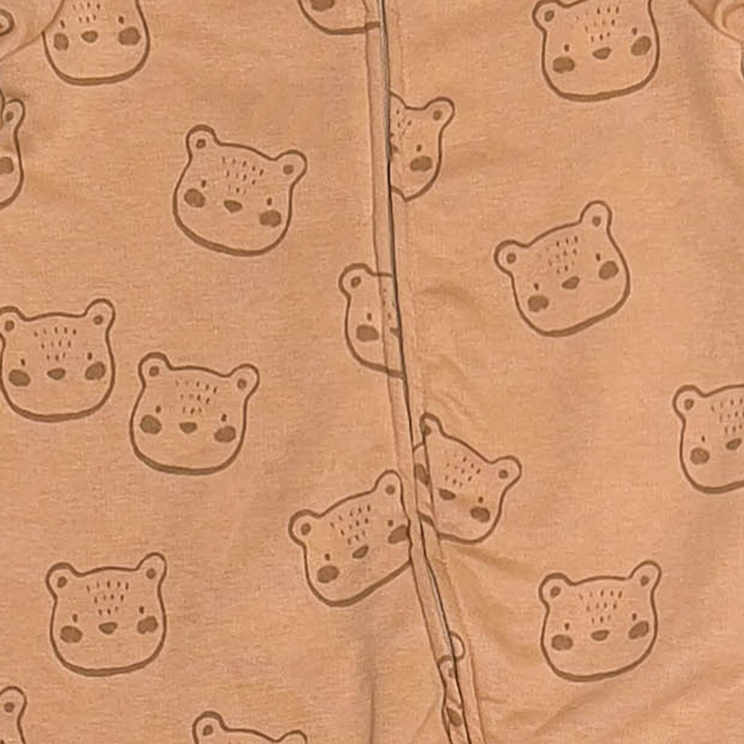 BROWN BEAR WINTER ZIPPPER ROMPER