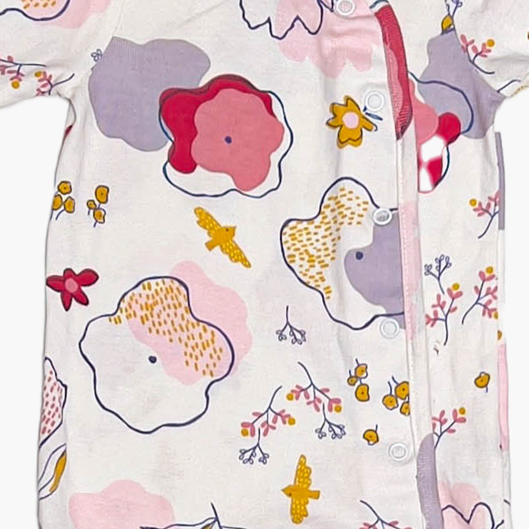 PINK PATTERNED SLEEPSUIT