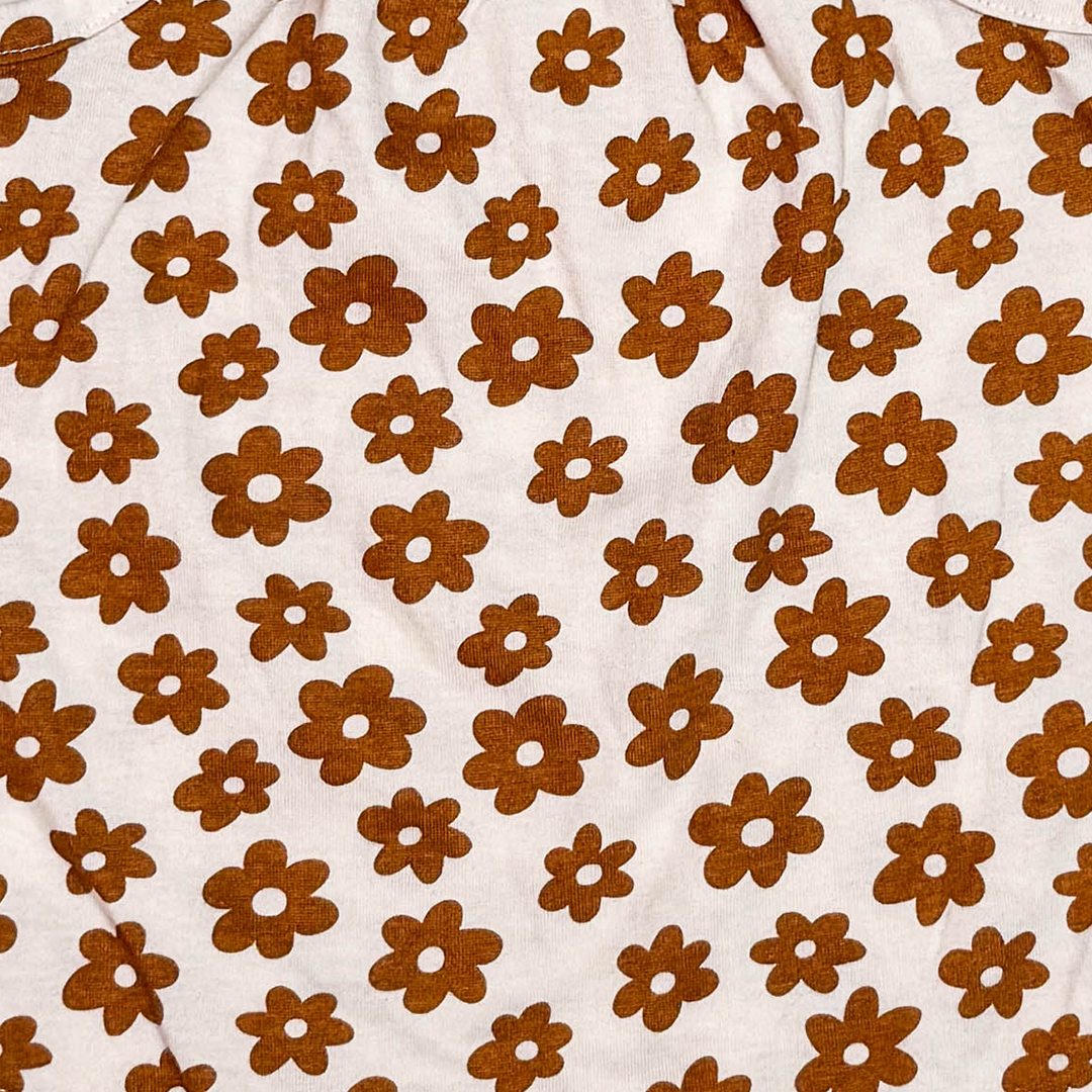 BROWN FLORAL FANCY JUMPSUIT