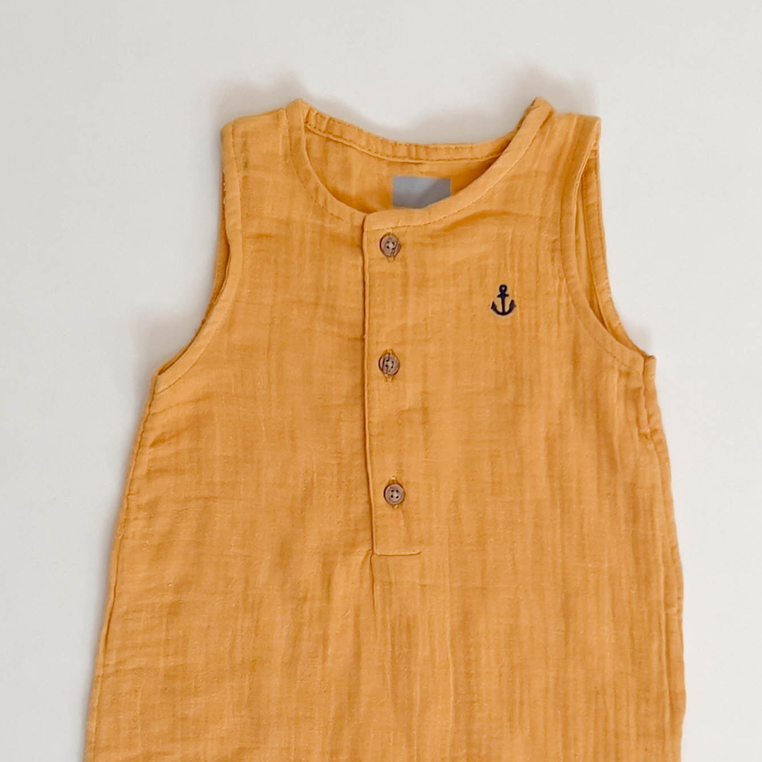 YELLOW MUSLIN JUMPSUIT