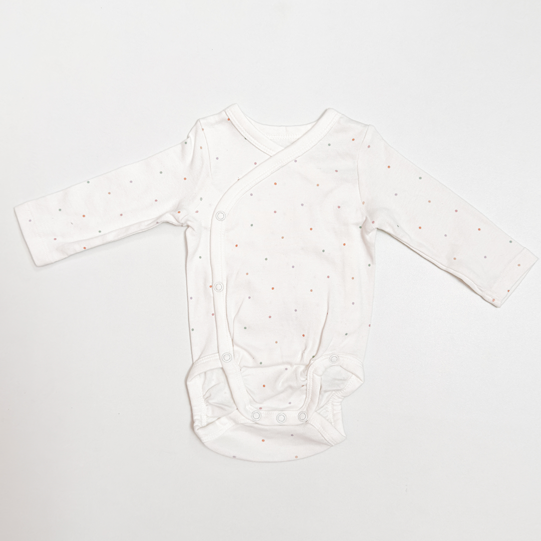 POLKA DOTTED WRAPOVER ONESIE