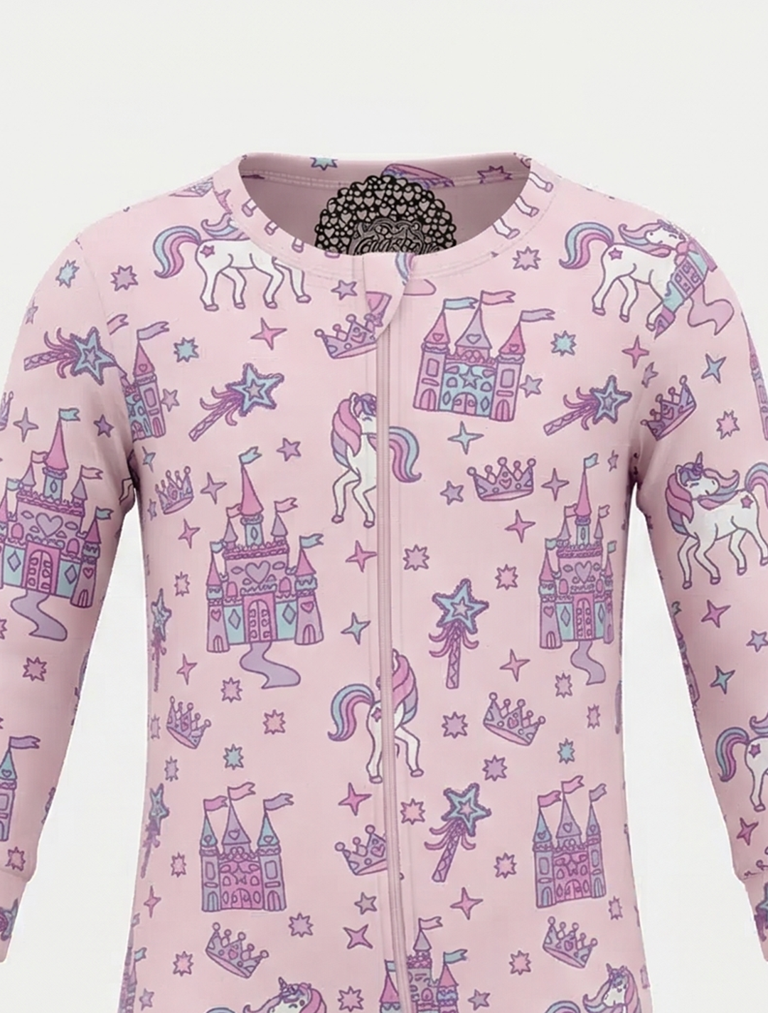 PINK UNICORN SLIM FIT ZIPPER SLEEPSUIT