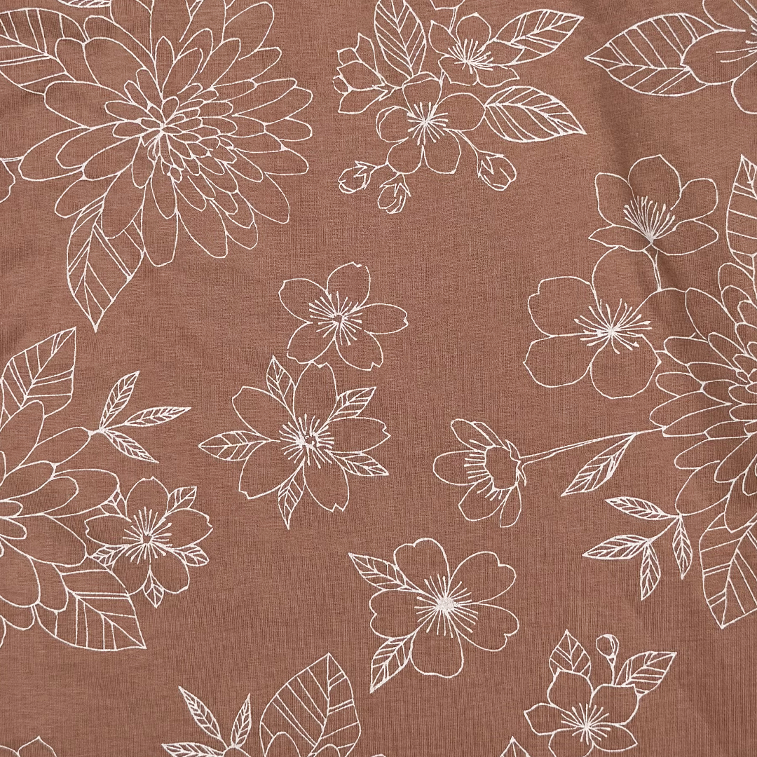 BROWN FLORAL SLEEPING BAG