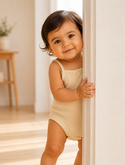Butter yellow ribbed spaghetti strap onesie