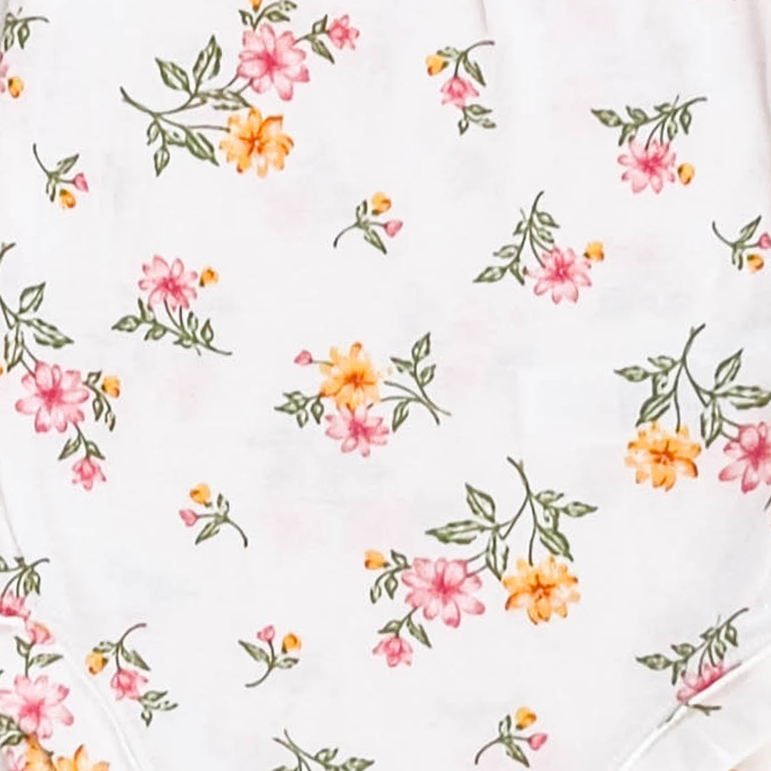 WHITE FLORAL GIRLS ONESIE