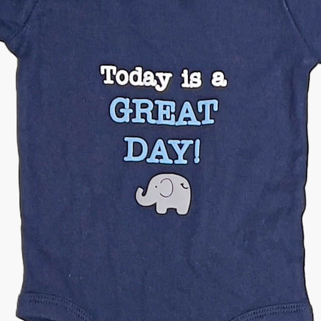 NAVY BLUE PRINTED ONESIE