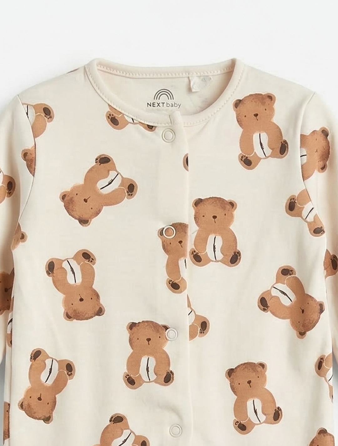 BEIGE TEADDY BEAR ROMPER