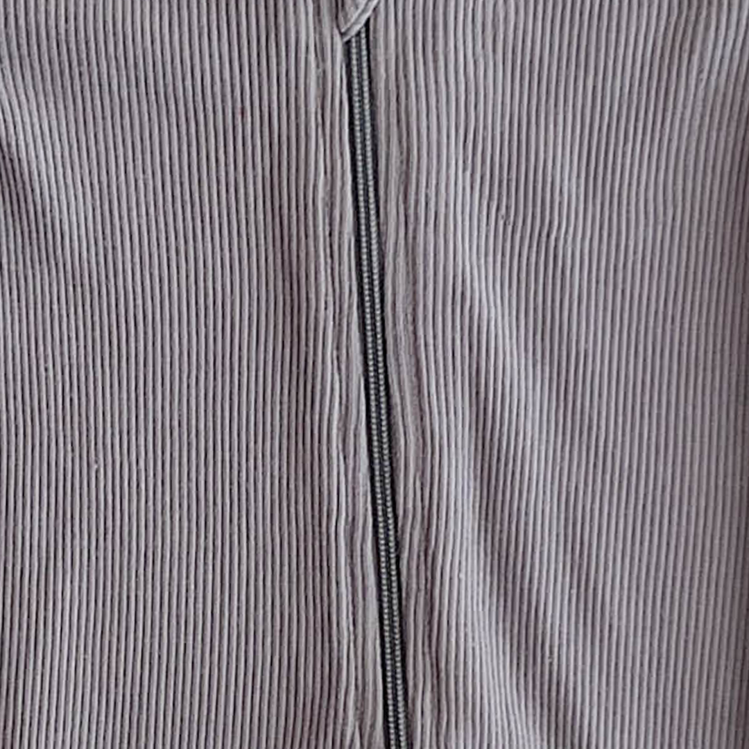 GREY RIBBED SLEEPSUIT