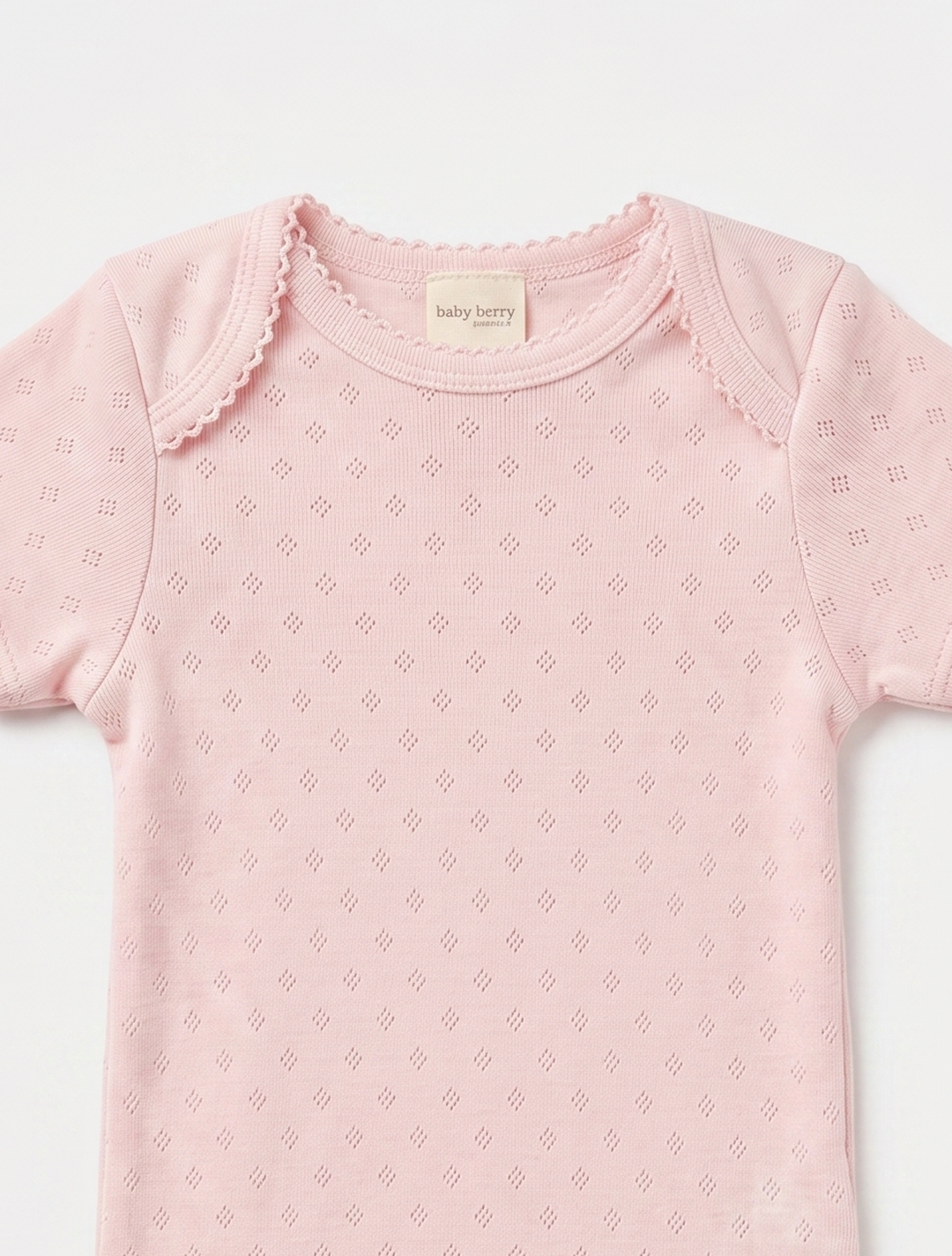 SOFT PINK POINTELLE ONESIE
