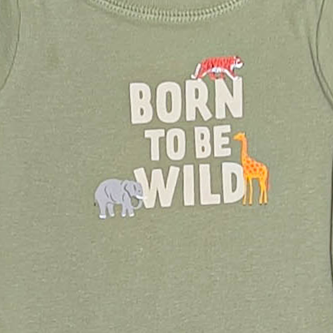 PASTEL GREEN PRINTED ONESIE