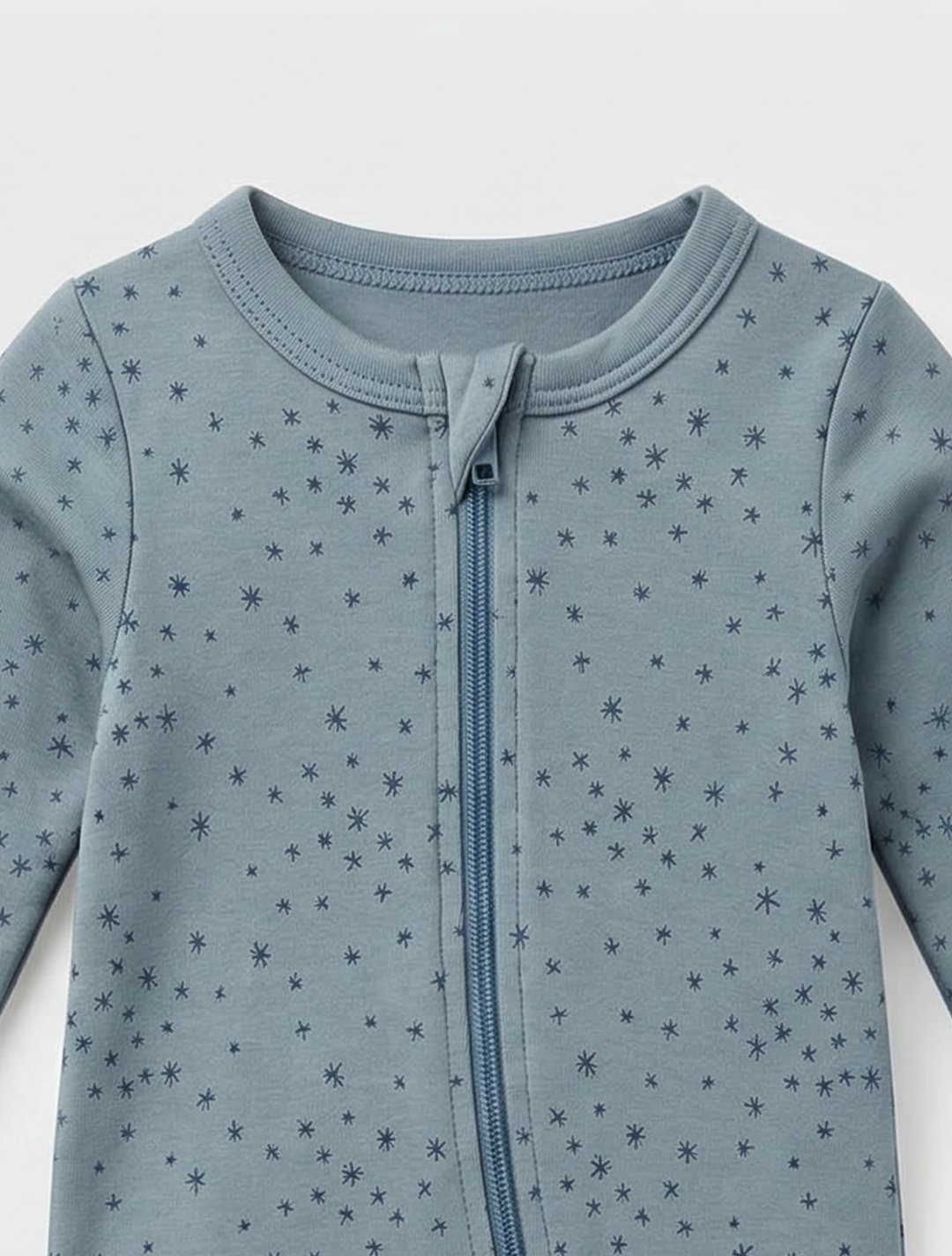 Blue grey star viscous printed romper
