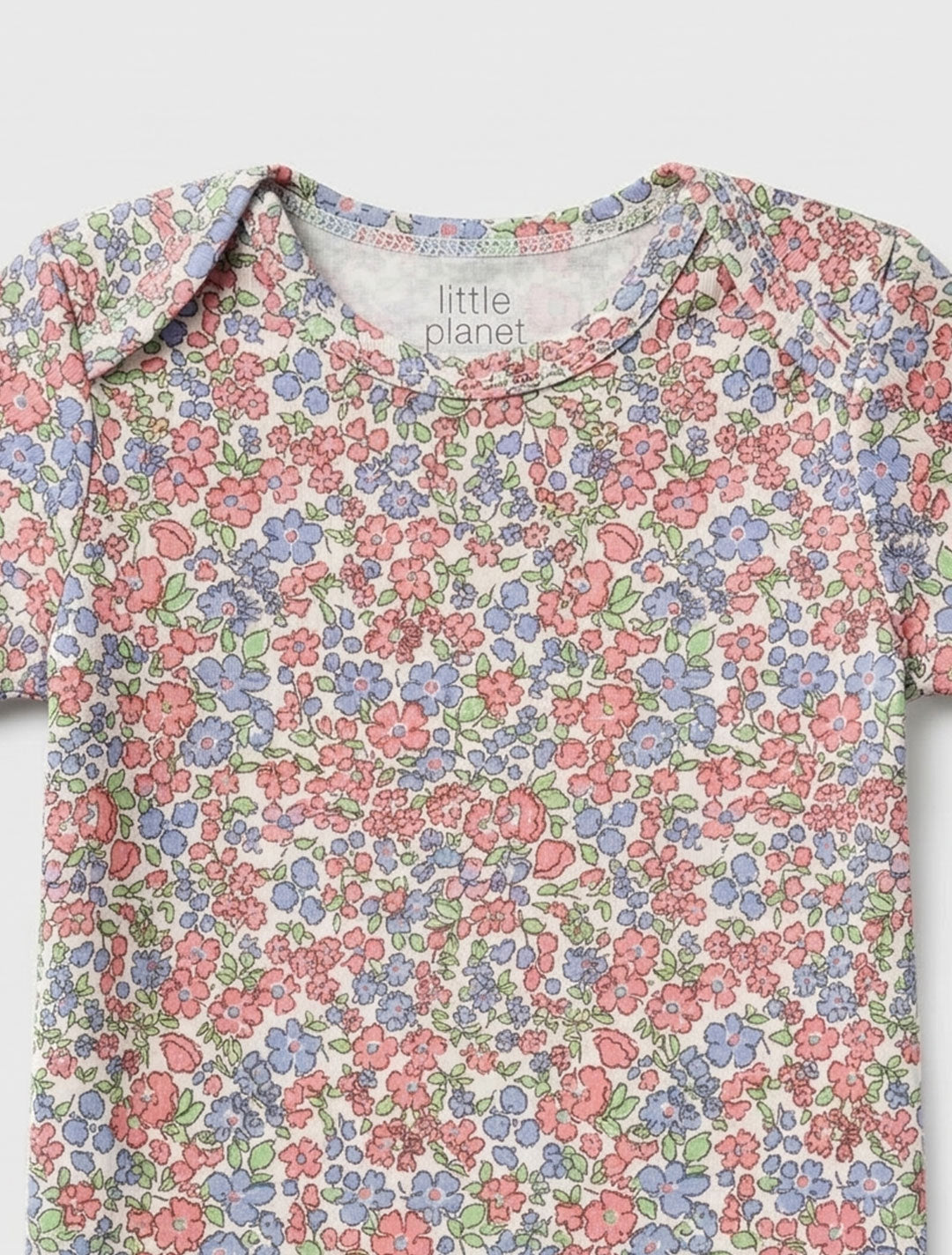PINK FLORAL PRINTED ONESIE