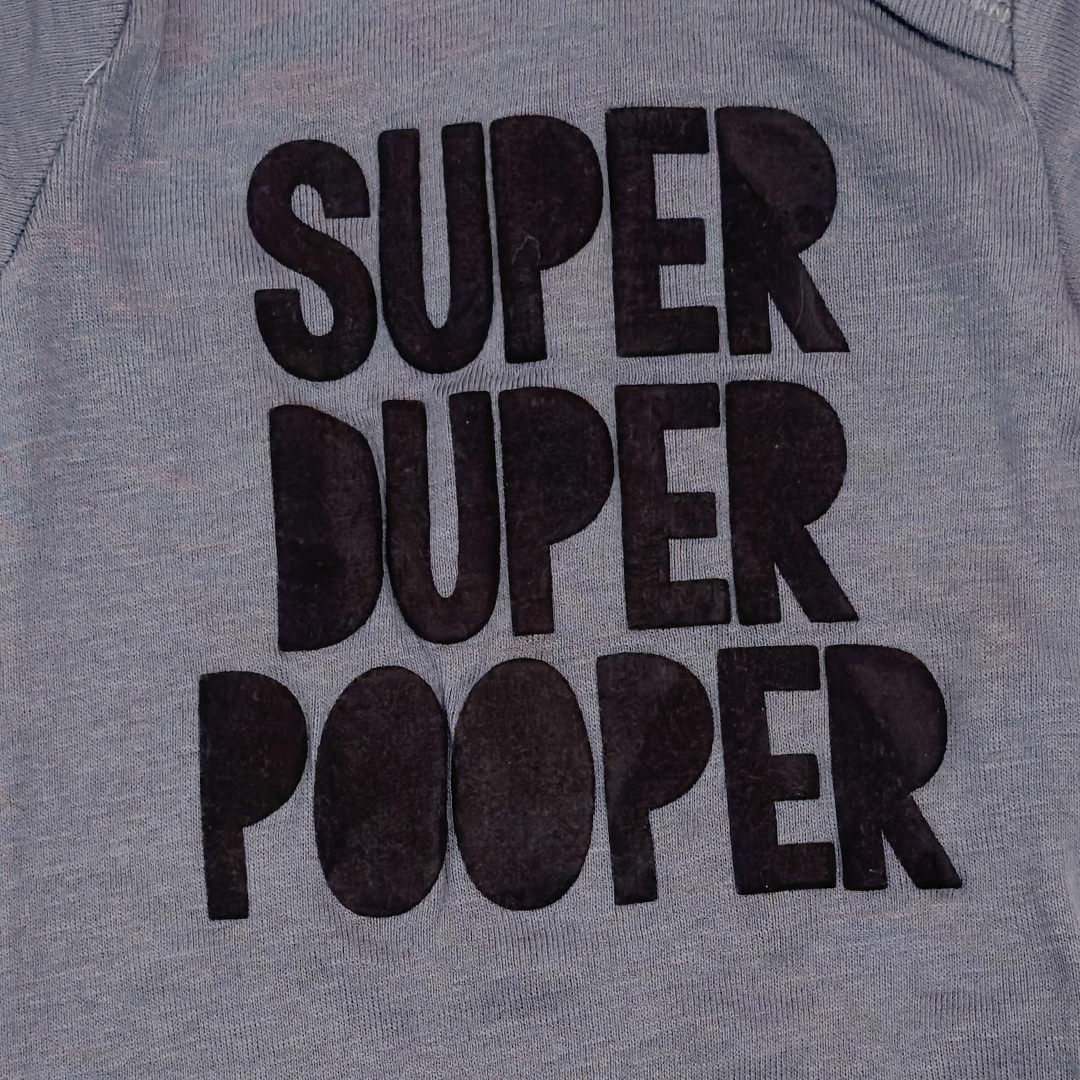 GREY PRINTED ONESIE