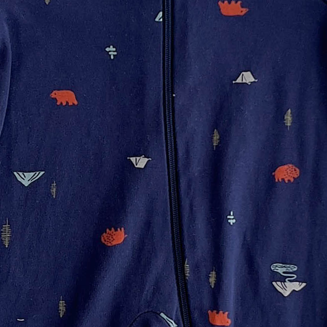 NAVY BLUE PRINTED SLEEPSUIT
