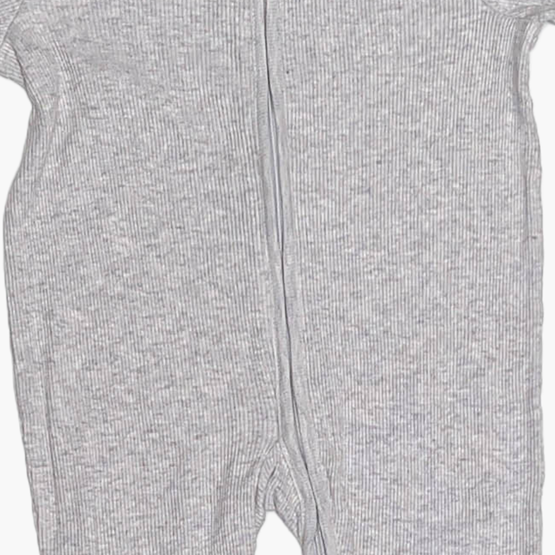 LIGHT GREY RIBBED ROMPER