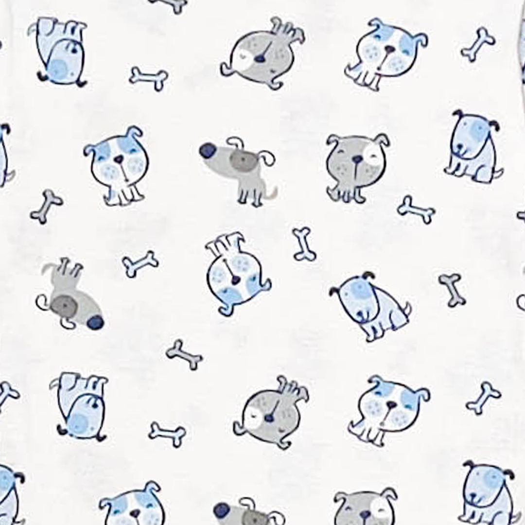 WHITE ANIMAL PRINTED ONESIE