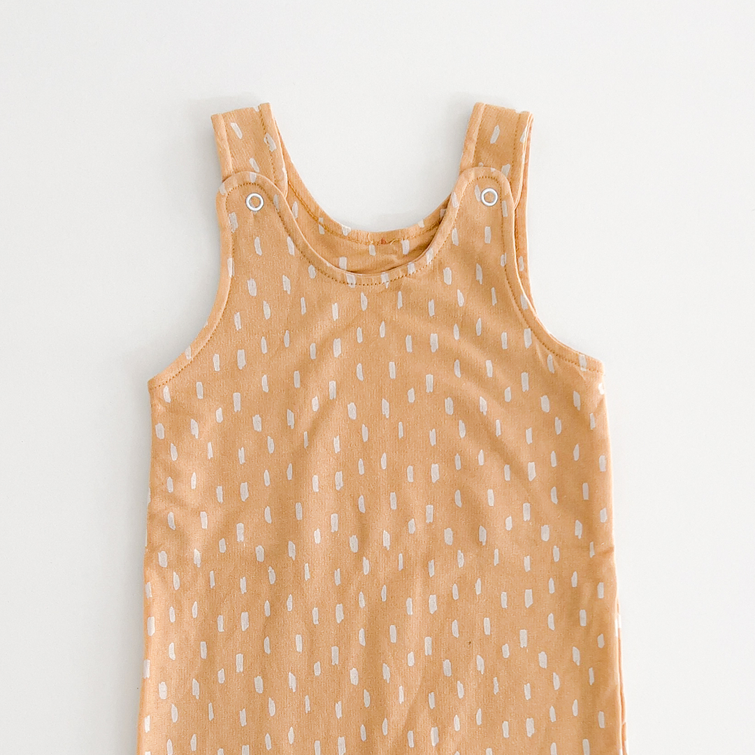 BEIGE PATTERNED ROMPER