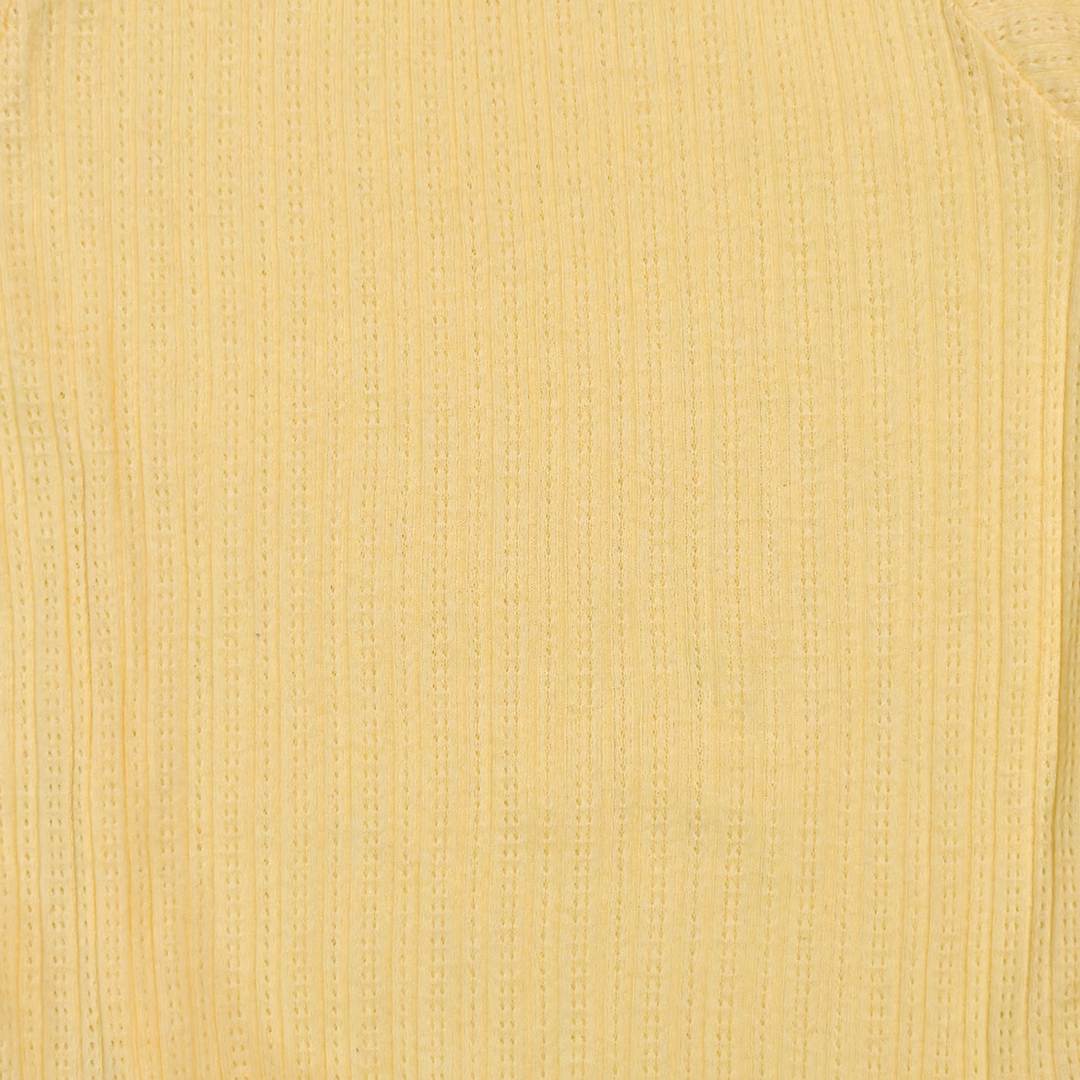YELLOW POINTELLE RIBBED ONEISE