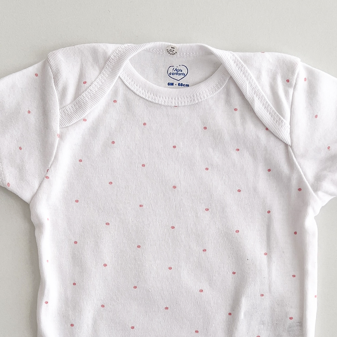 PINK POLA DOT PRINT ONESIE