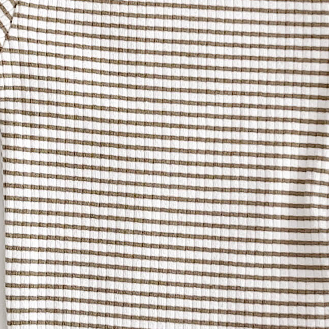 GREEN AND WHITE STRIPED ONESIE