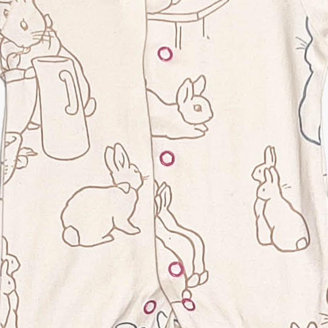 BEIGE PATTERNED SLEEPSUIT