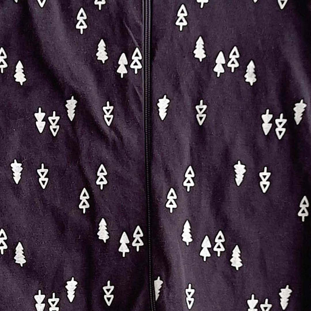 GREY BLACK PRINTED SLEEPSUIT