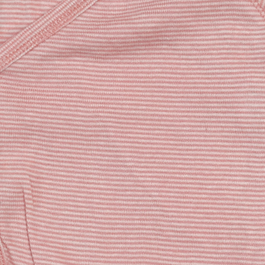 PINK WHITE STRIPED ONESIE