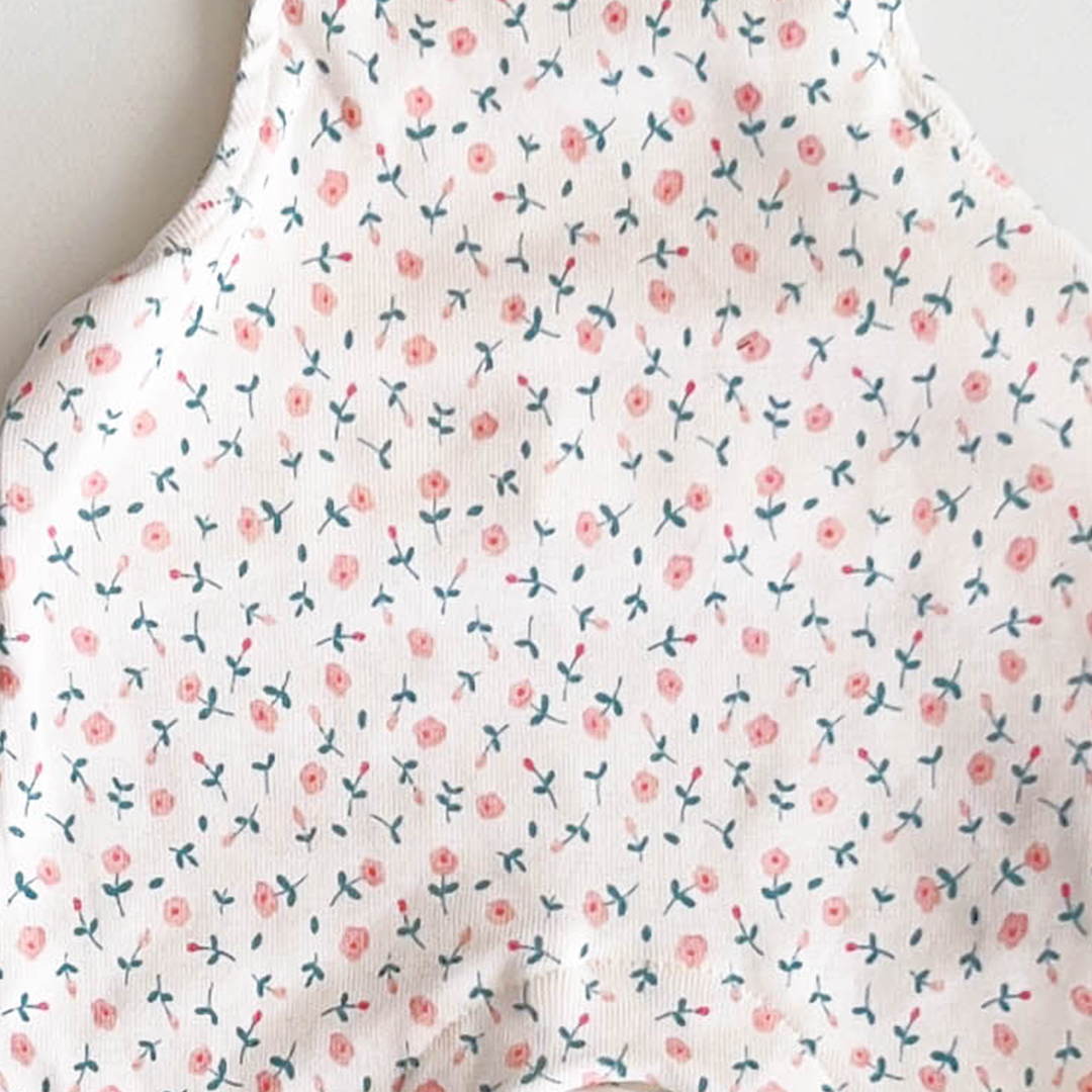 FLORAL GIRLS PINK DUNGAREE