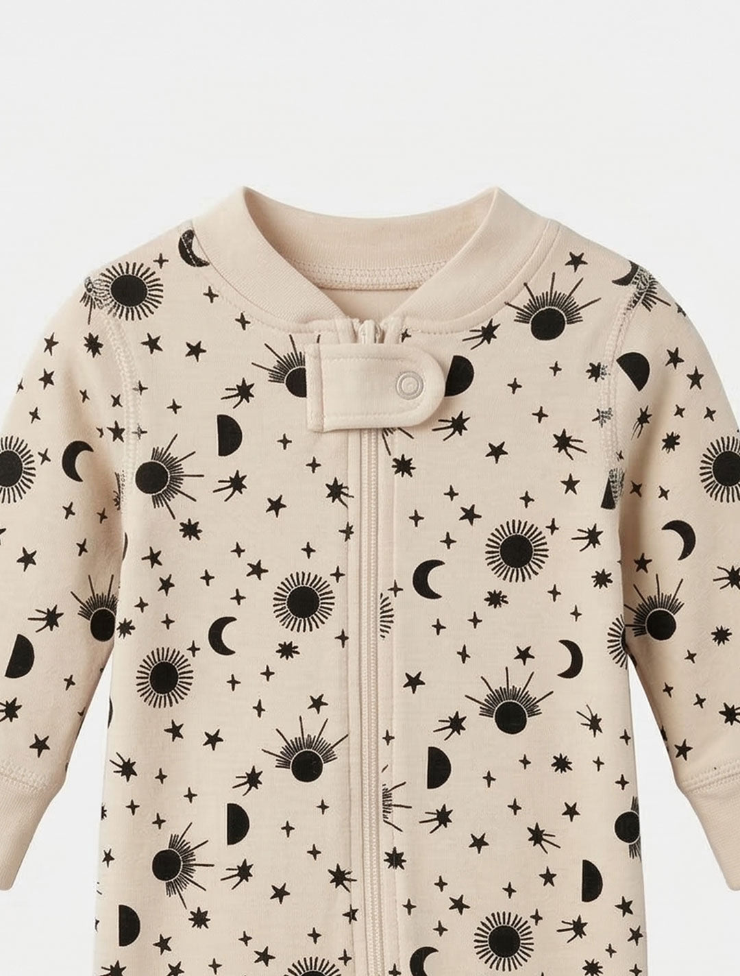 OFF WHITE PRINTED ZIPPER ROMPER