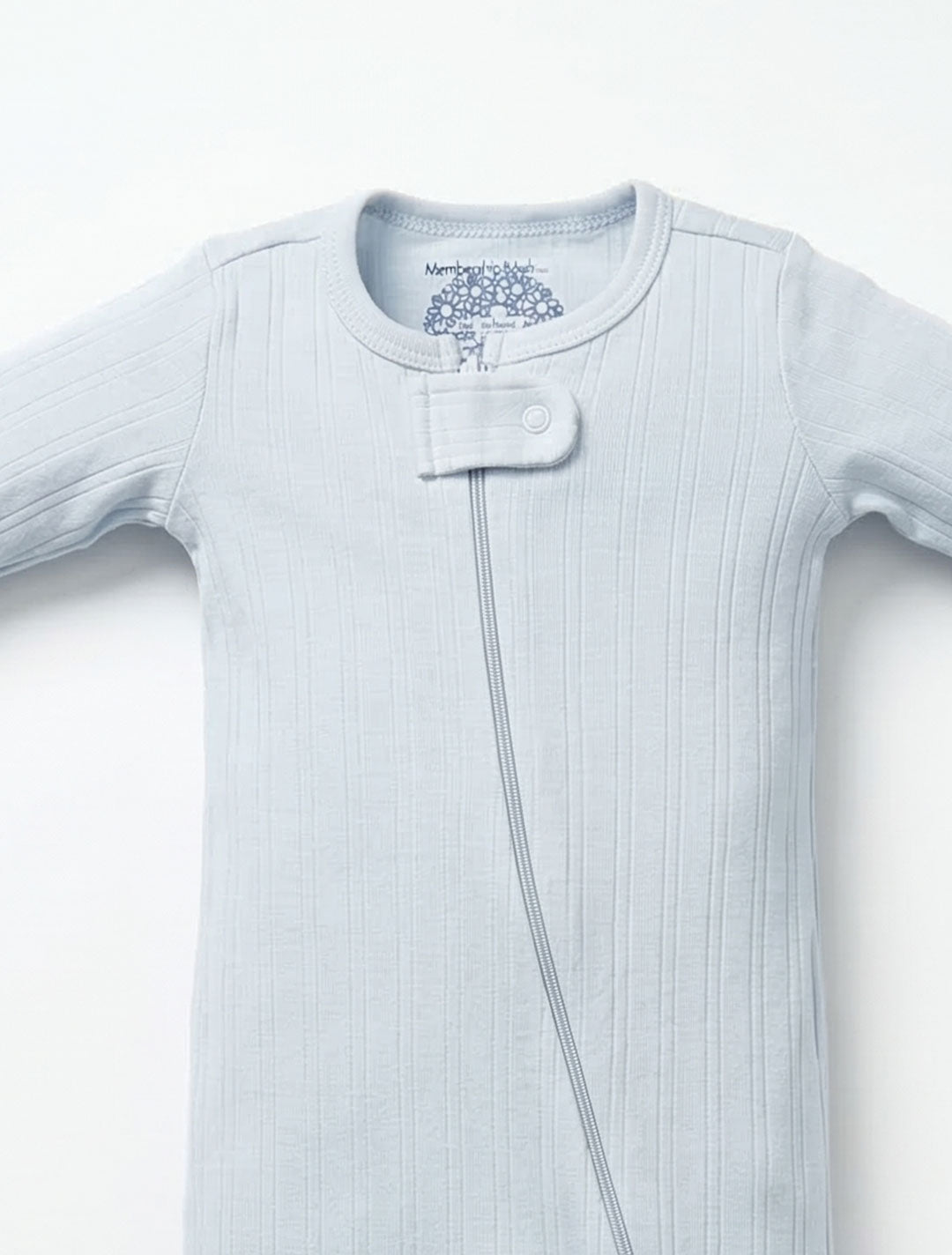 COOL BLUE RIBBED SLEEPSUIT