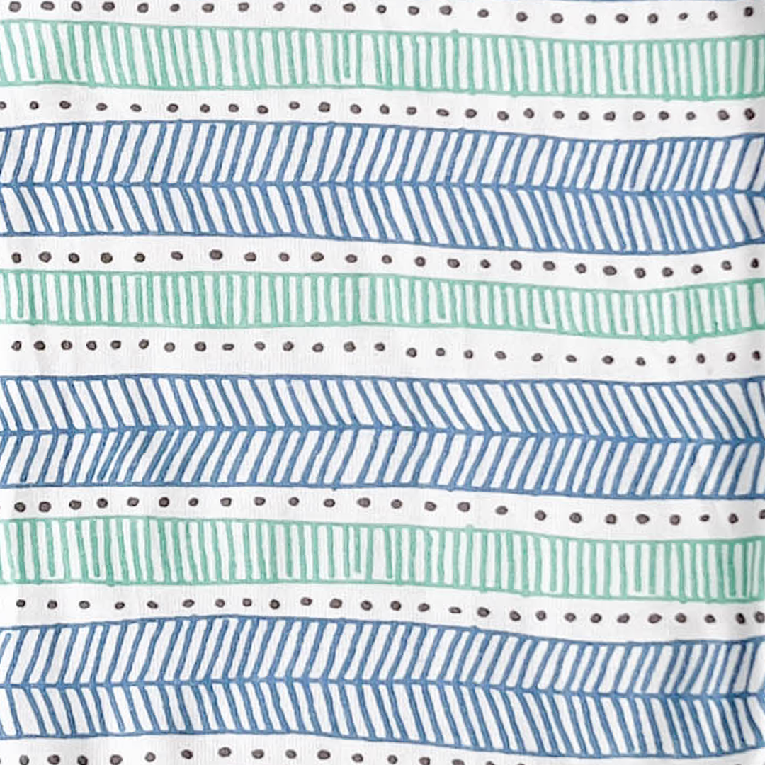 BLUE GREEN PATTERNED ONESIE