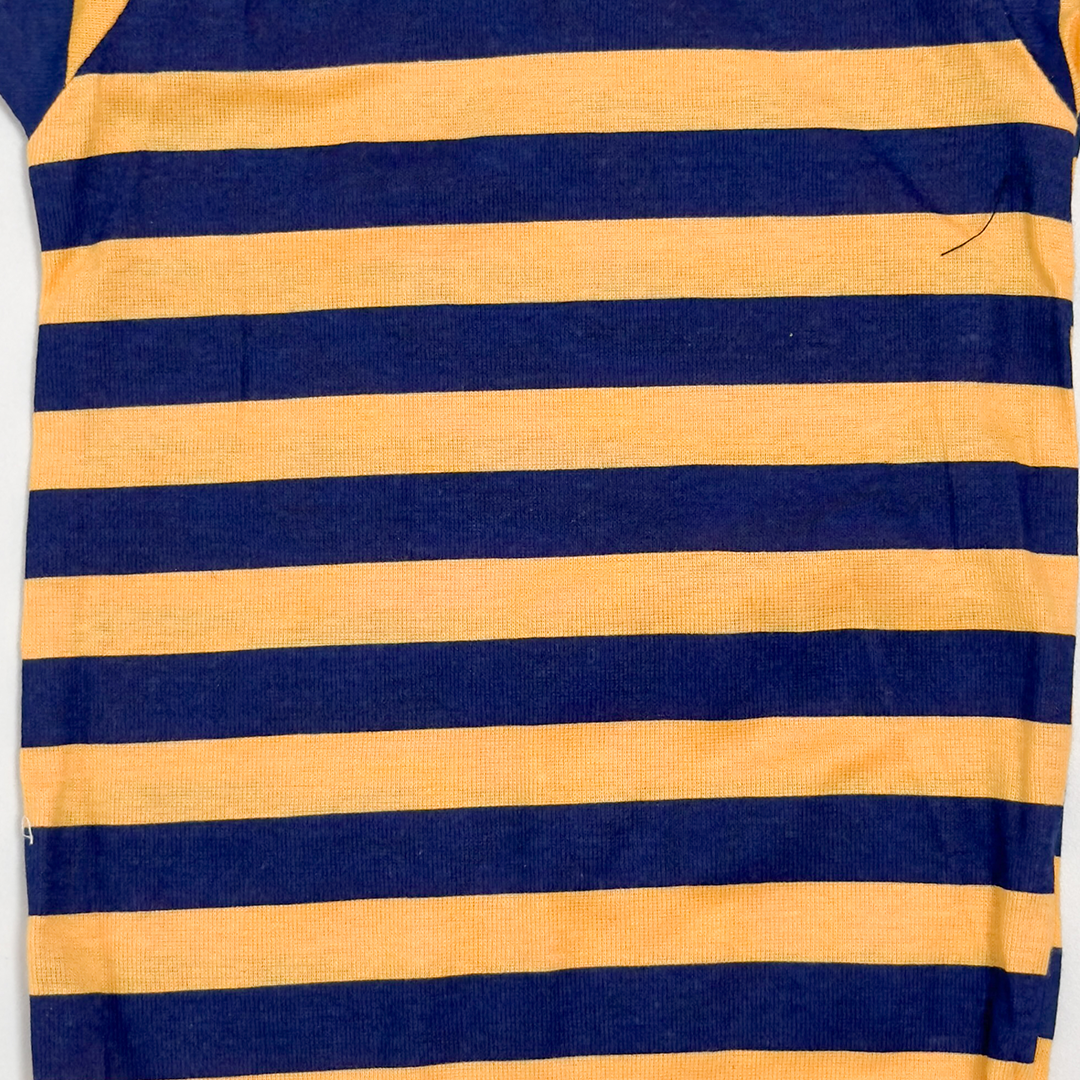 YELLOW BLUE STRIPED ONESIE