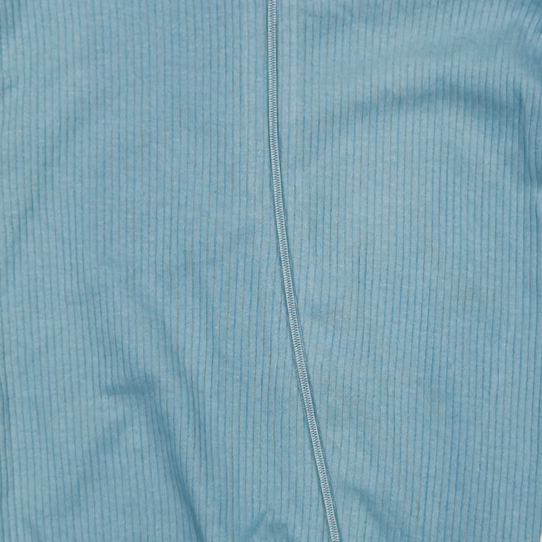 TEAL BLUE RIBBED SLEEPSUIT