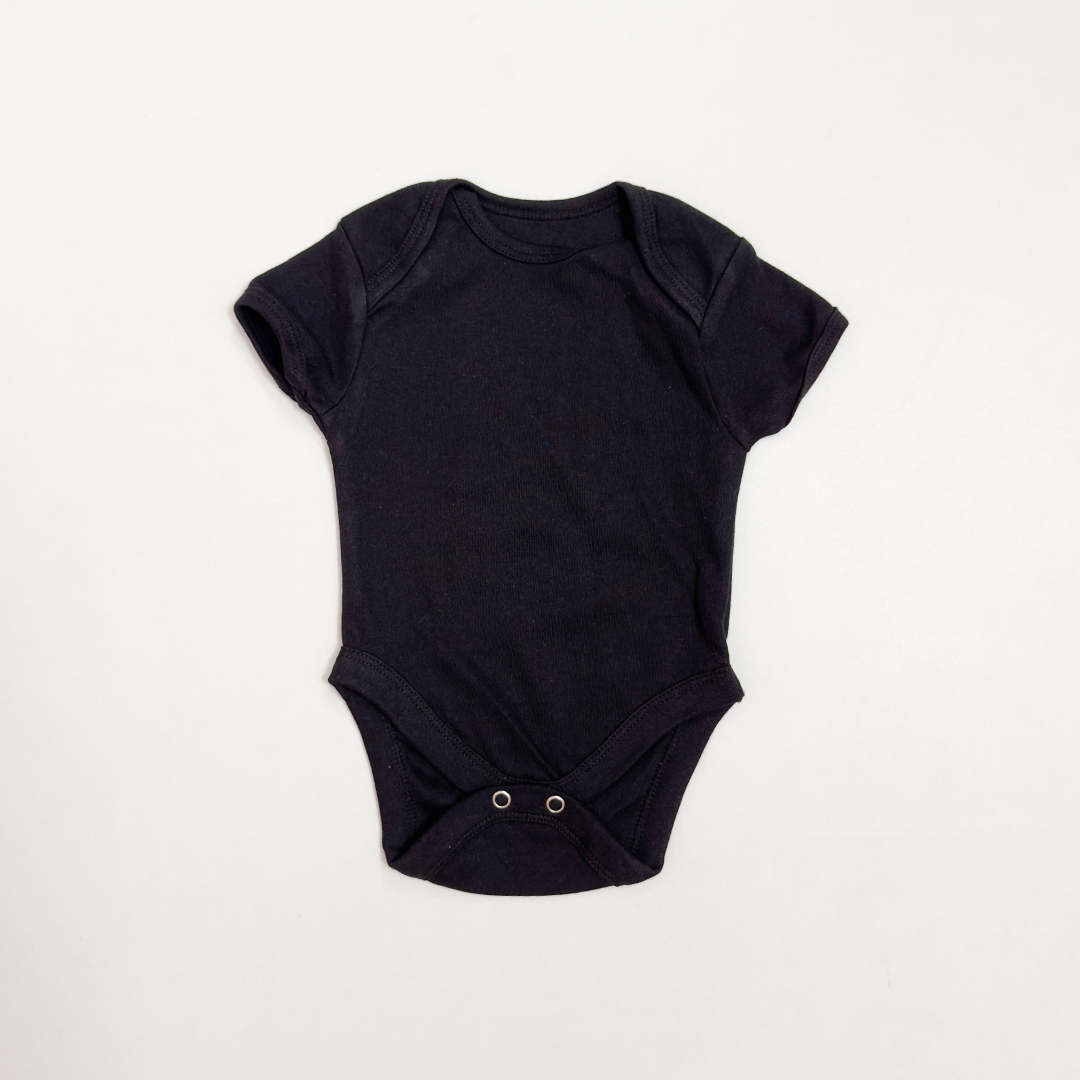 BLACK SOLID ONESIE