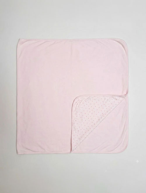 BABY PINK LOVE PATTERNED SWADDLE TOWEL